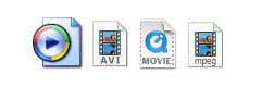 WMV,AVI,MPEG1,MPEG2,MPEG4,QuickTimeなど