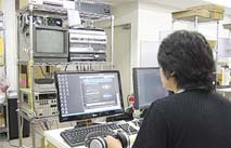 ダビング作業中